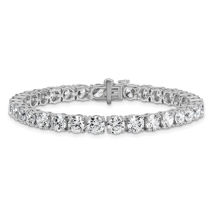 14K White Gold 16 Carat Lab Grown Diamond Vs+ F+ Complete Tennis Bracelet