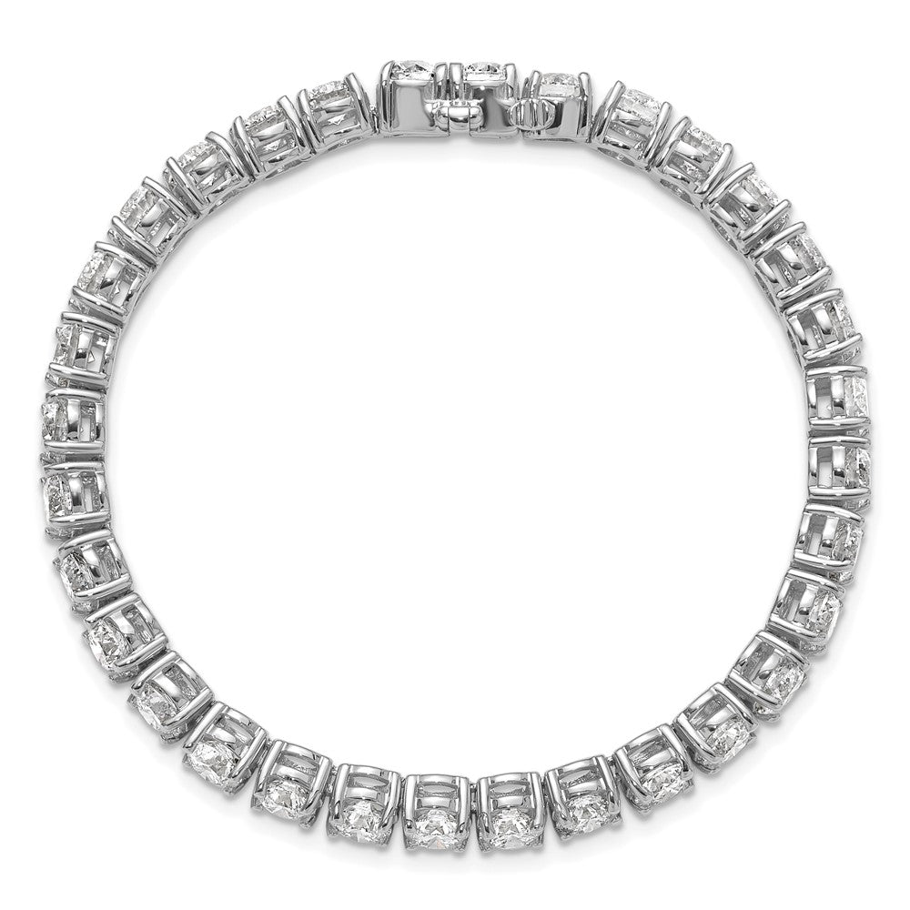 14K White Gold 16 Carat Lab Grown Diamond Vs+ F+ Complete Tennis Bracelet