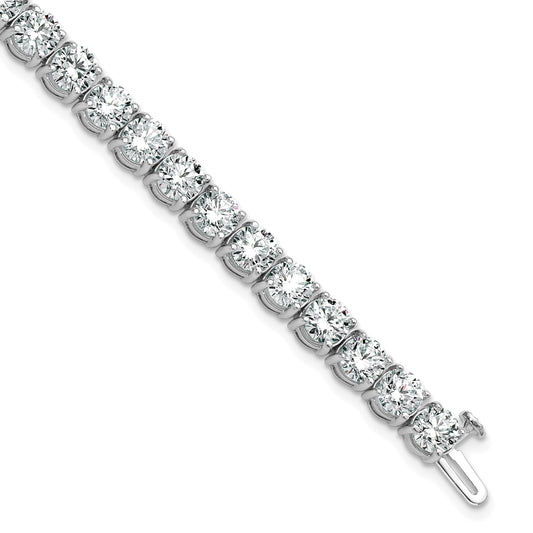 14K White Gold 16 Carat Lab Grown Diamond Vs+ F+ Complete Tennis Bracelet