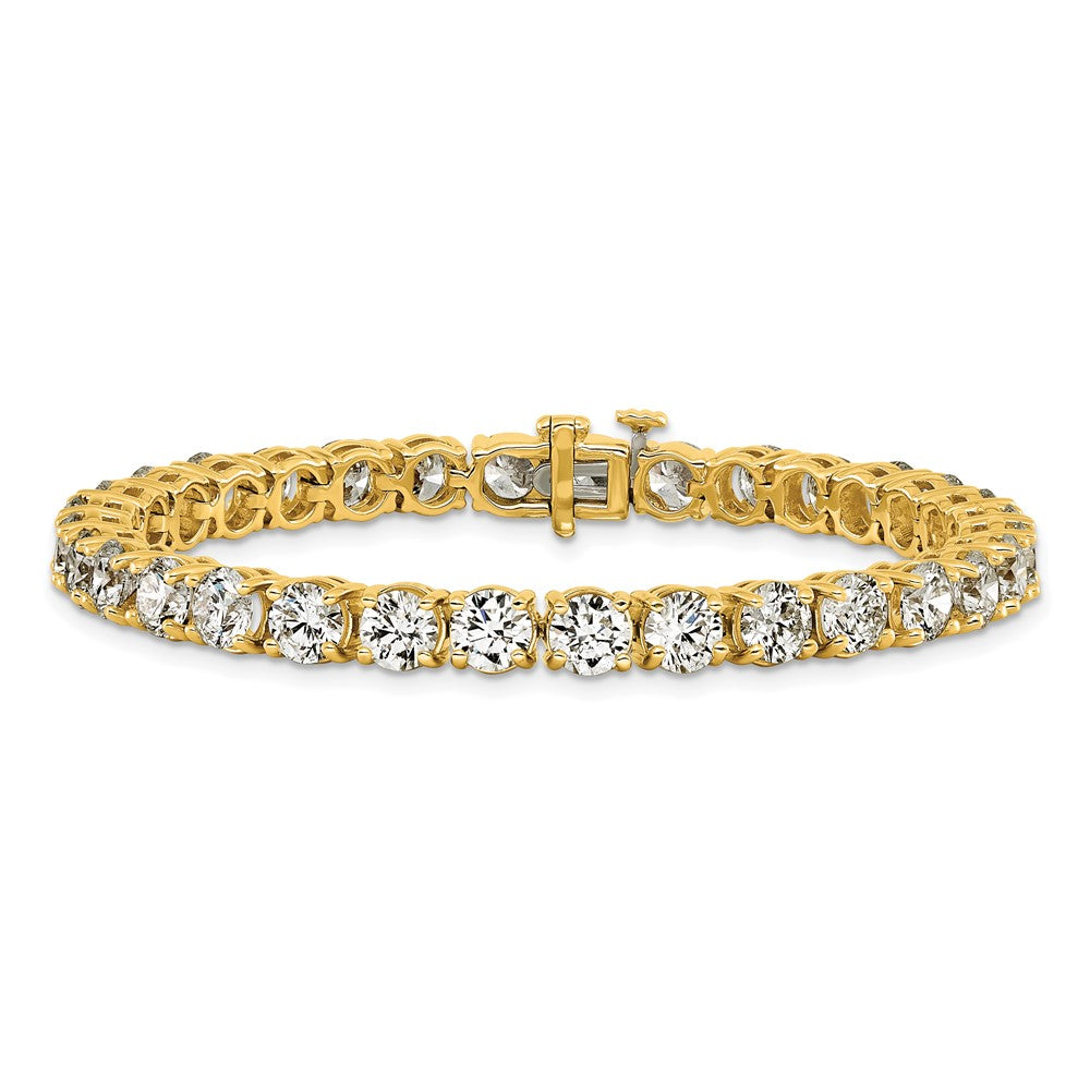 14k Yellow Gold 16 Ct. Lab Grown Diamond VS/SI+ G+ Tennis Bracelet