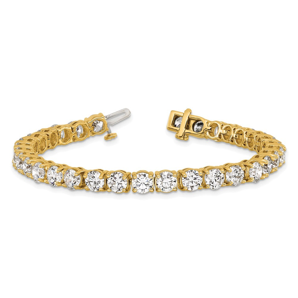 14k Yellow Gold 16 Ct. Lab Grown Diamond VS/SI+ G+ Tennis Bracelet