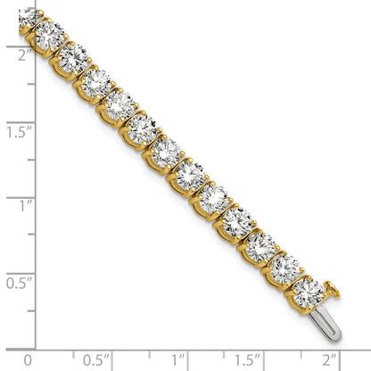 14k Yellow Gold 16 Ct. Lab Grown Diamond VS/SI+ G+ Tennis Bracelet