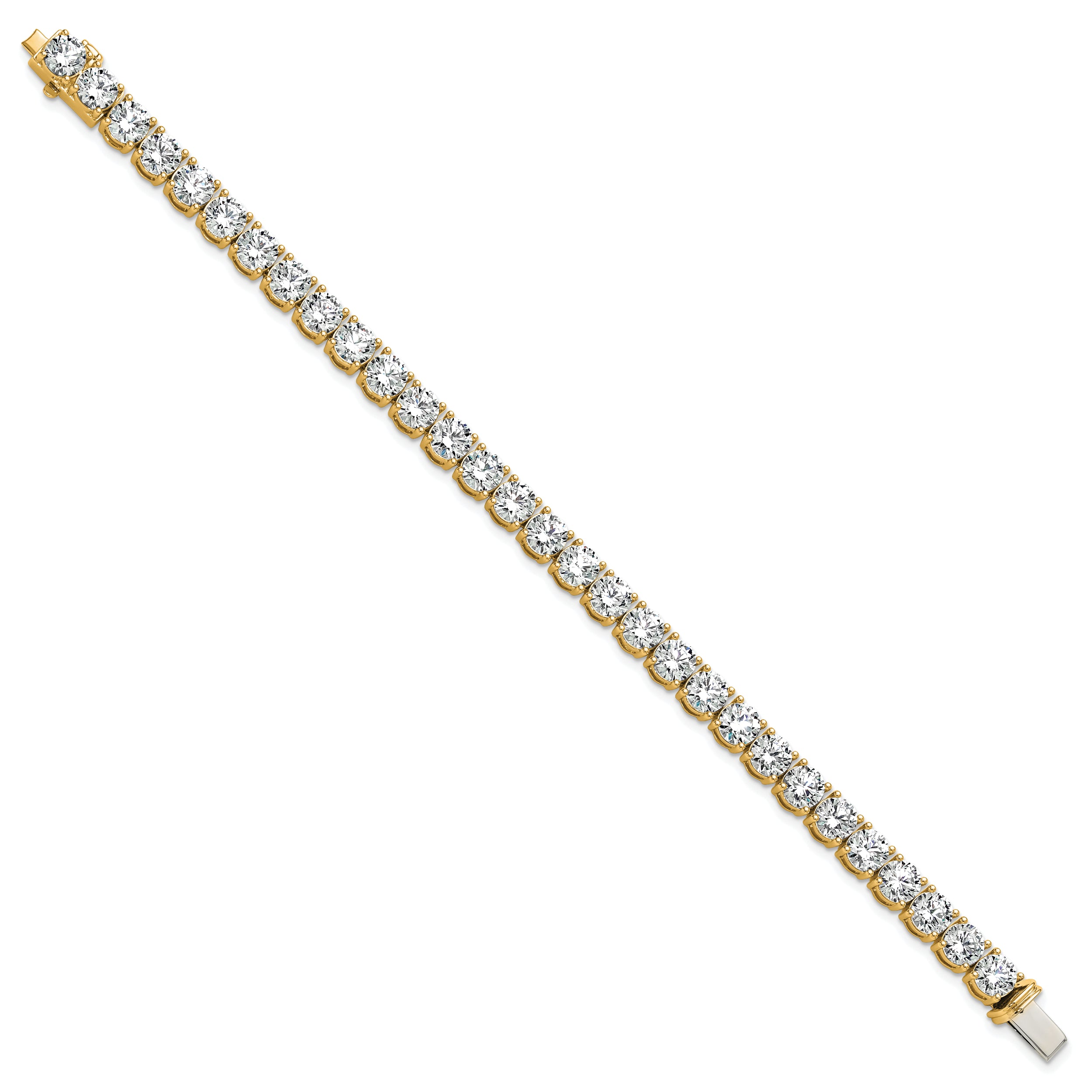 14k Yellow Gold 22 1/2 Ct. Lab Grown Diamond VS/SI+ G+ Tennis Bracelet