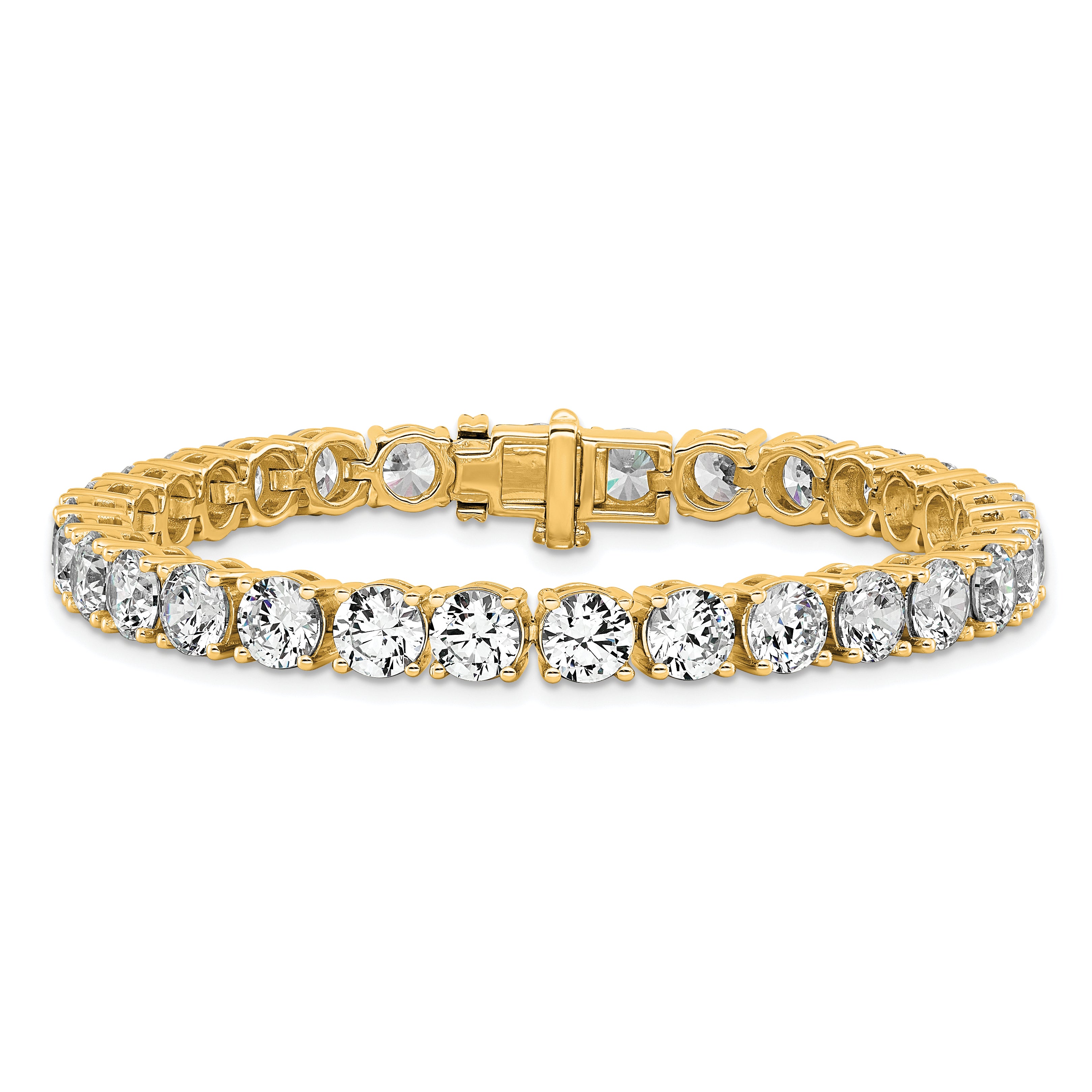 14k Yellow Gold 22 1/2 Ct. Lab Grown Diamond VS/SI+ G+ Tennis Bracelet