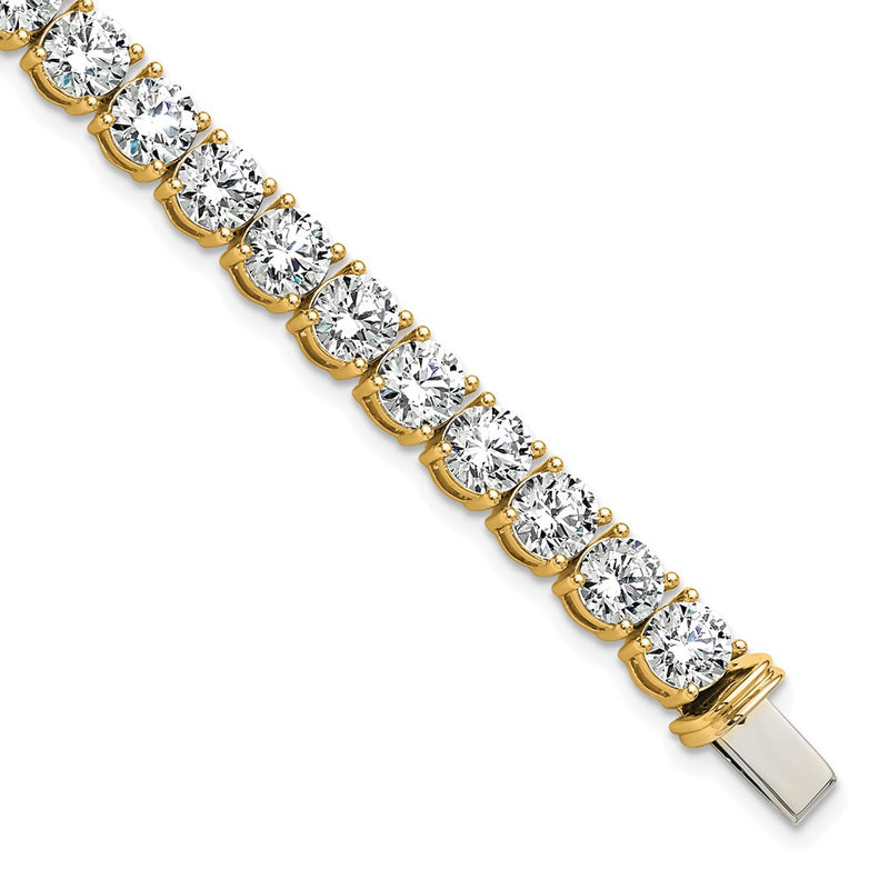 14k Yellow Gold 22 1/2 Ct. Lab Grown Diamond VS/SI+ G+ Tennis Bracelet