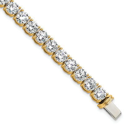 14k Yellow Gold 22 1/2 Ct. Lab Grown Diamond VS/SI+ G+ Tennis Bracelet