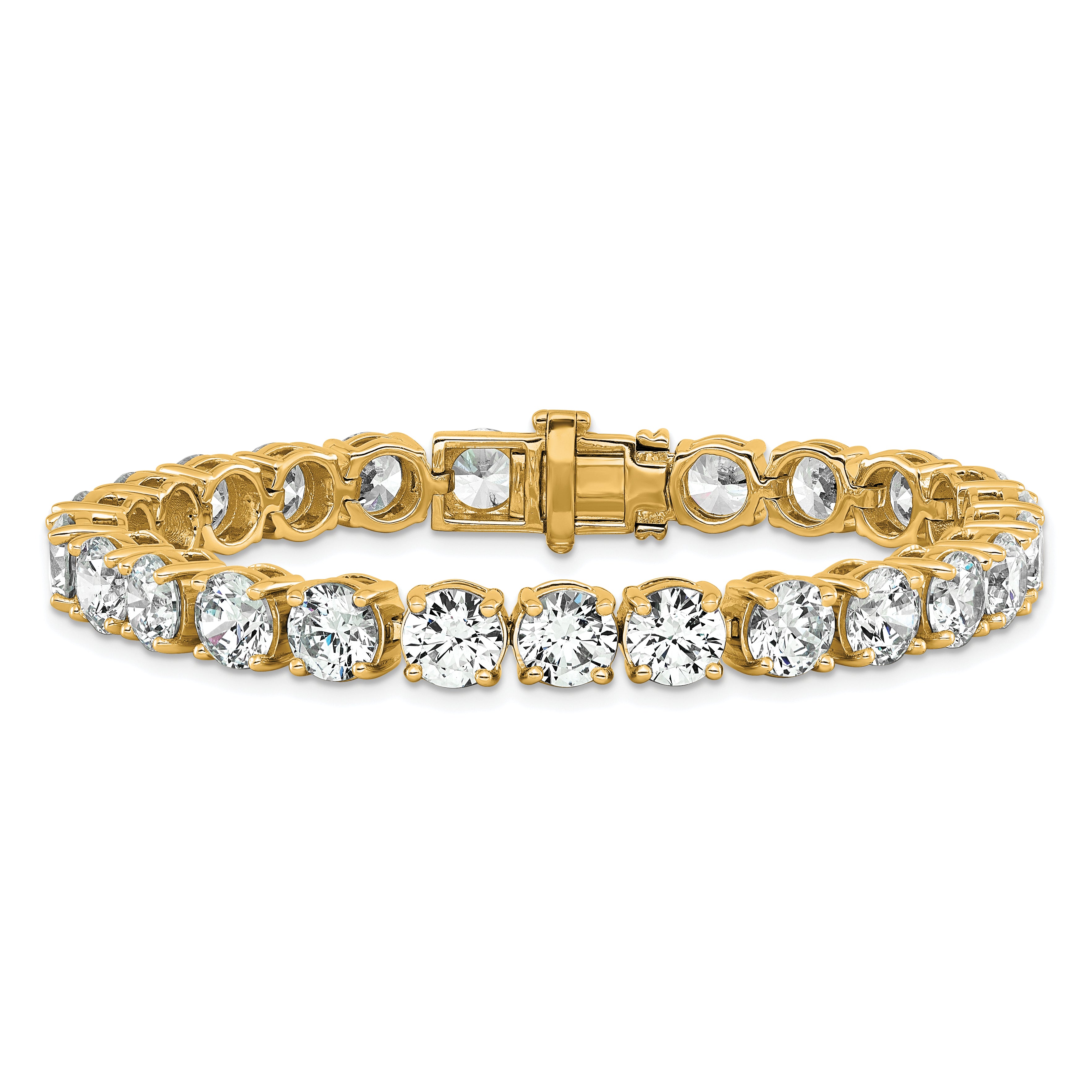 14k Yellow Gold 25 Ct. Lab Grown Diamond VS/SI+ G+ Tennis Bracelet
