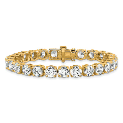 14k Yellow Gold 25 Ct. Lab Grown Diamond VS/SI+ G+ Tennis Bracelet