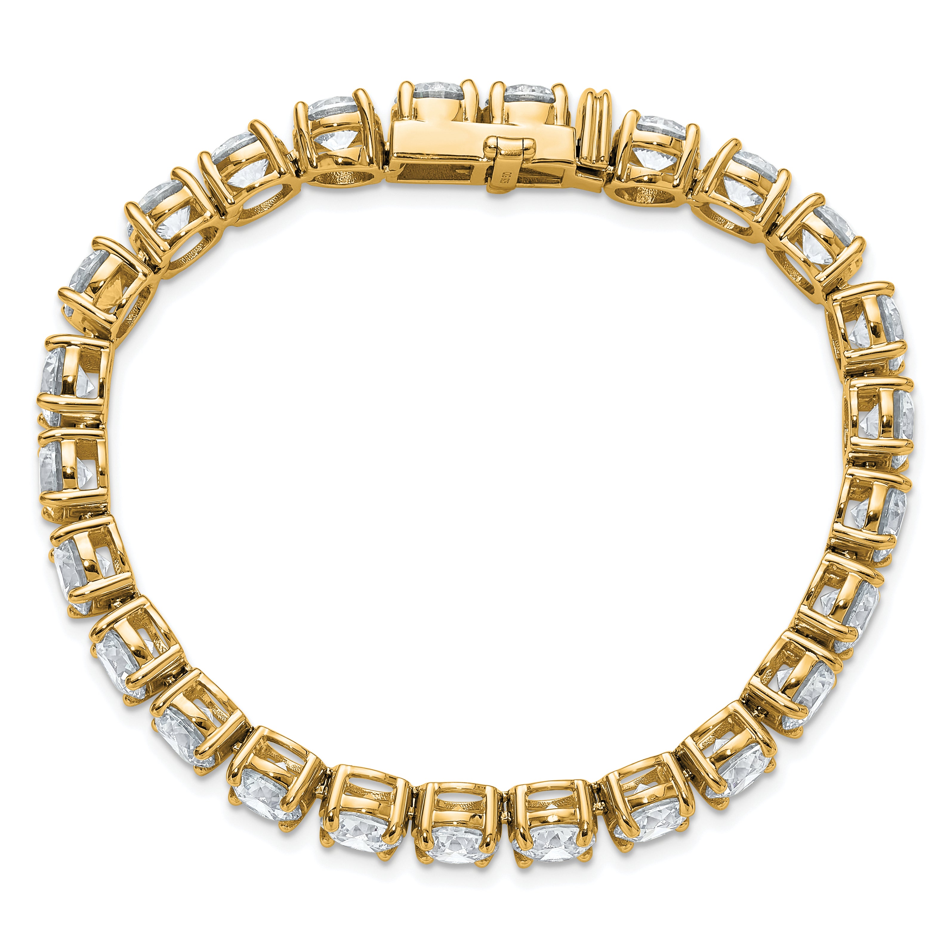 14k Yellow Gold 25 Ct. Lab Grown Diamond VS/SI+ G+ Tennis Bracelet