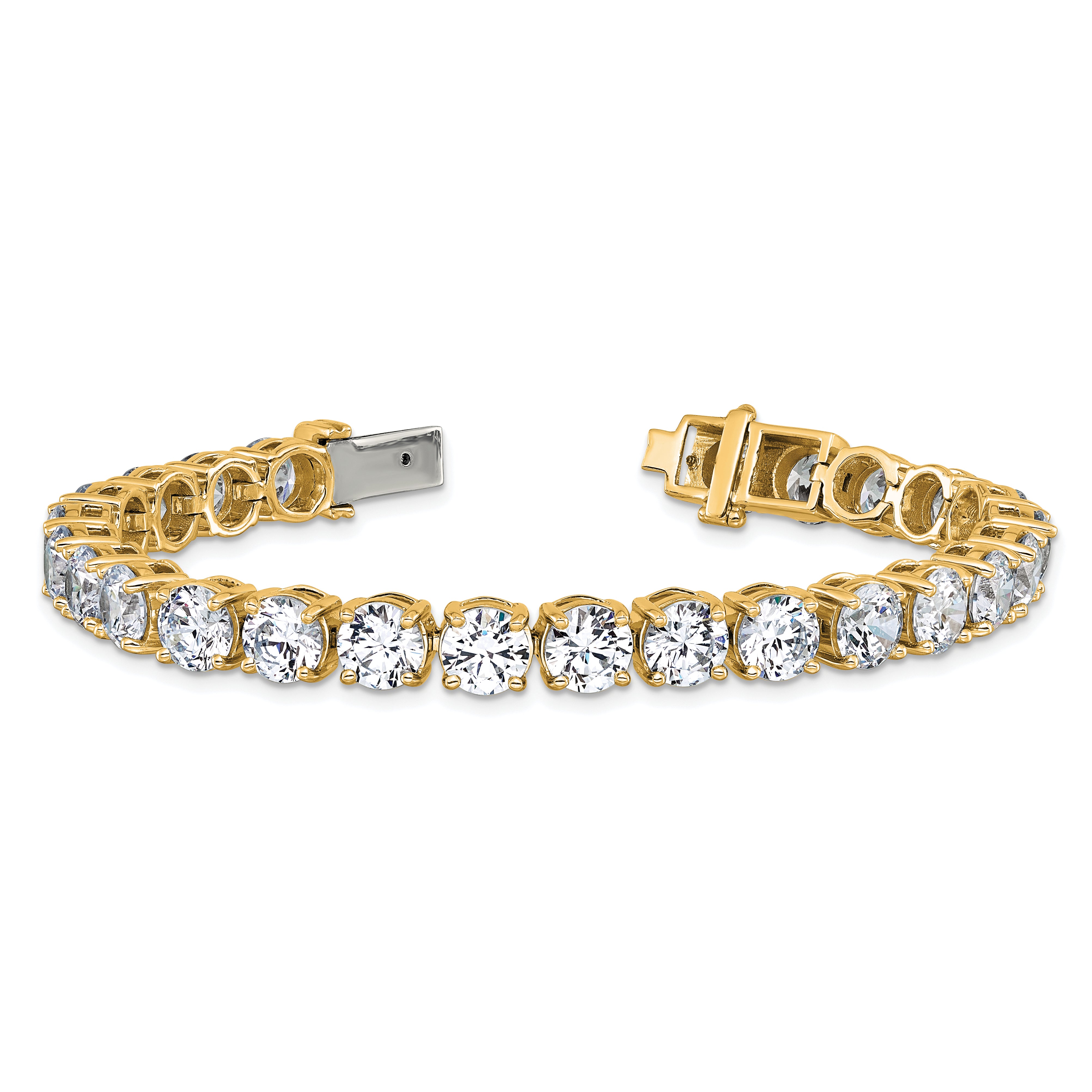 14k Yellow Gold 25 Ct. Lab Grown Diamond VS/SI+ G+ Tennis Bracelet