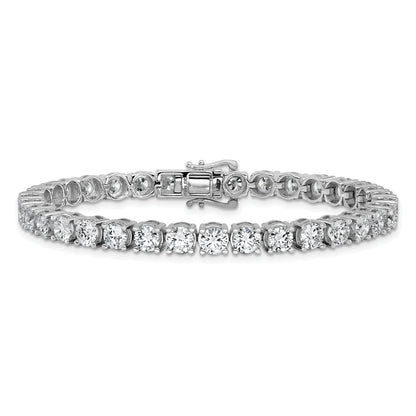 14K White Gold 11 1/8 Carat Lab Grown Diamond Vs+ F+ Complete Tennis Bracelet