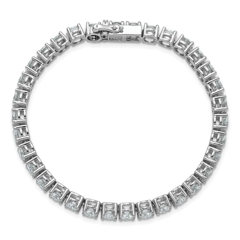 14K White Gold 11 1/8 Carat Lab Grown Diamond Vs+ F+ Complete Tennis Bracelet