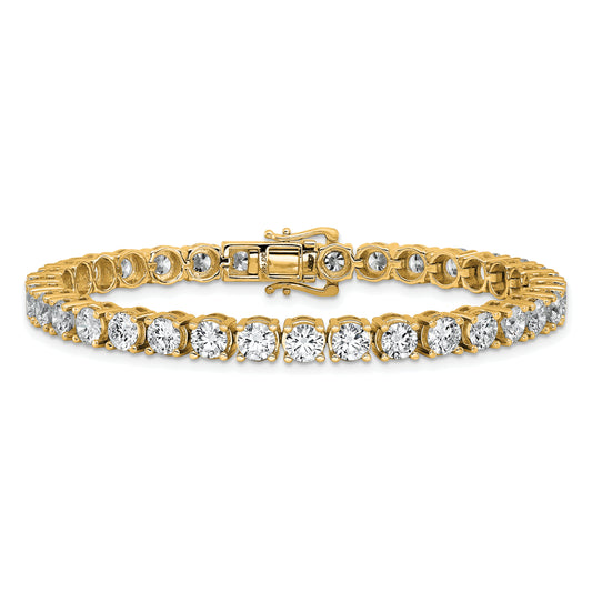 14k Yellow Gold 11 1/8 Ct. Lab Grown Diamond VS/SI+ G+ Tennis Bracelet
