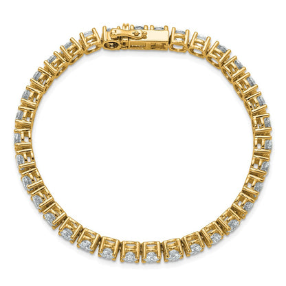 14k Yellow Gold 11 1/8 Ct. Lab Grown Diamond VS/SI+ G+ Tennis Bracelet