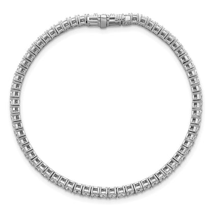 14K White Gold Certified Lab Grown Diamond Vs/Si Fgh Princess Tennis Bracel