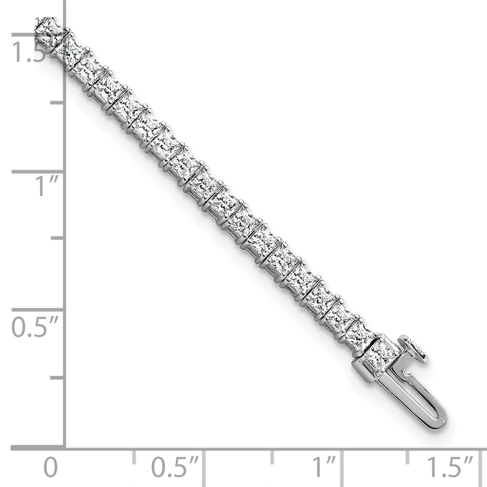 14K White Gold Certified Lab Grown Diamond Vs Def Princess Tennis Bracelet