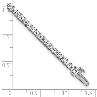 14K White Gold Certified Lab Grown Diamond Vs Def Princess Tennis Bracelet