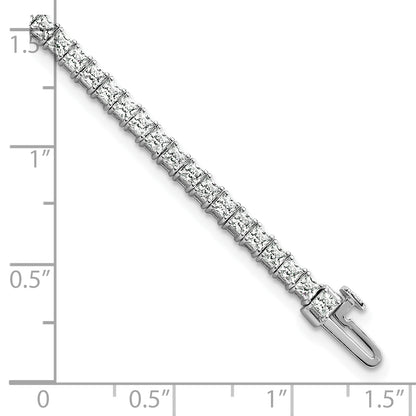 14K White Gold Certified Lab Grown Diamond Vs Def Princess Tennis Bracelet