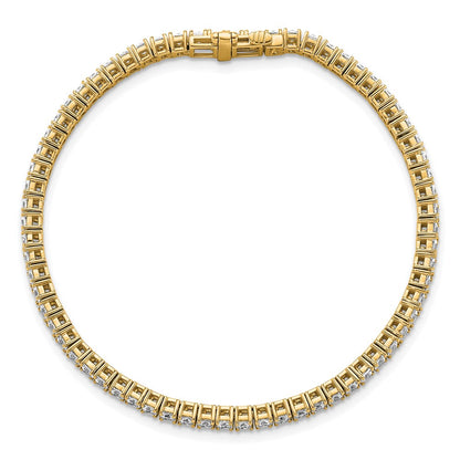 14K Yellow Gold Certified Lab Grown Diamond Vs Def Princess Tennis Bracelet