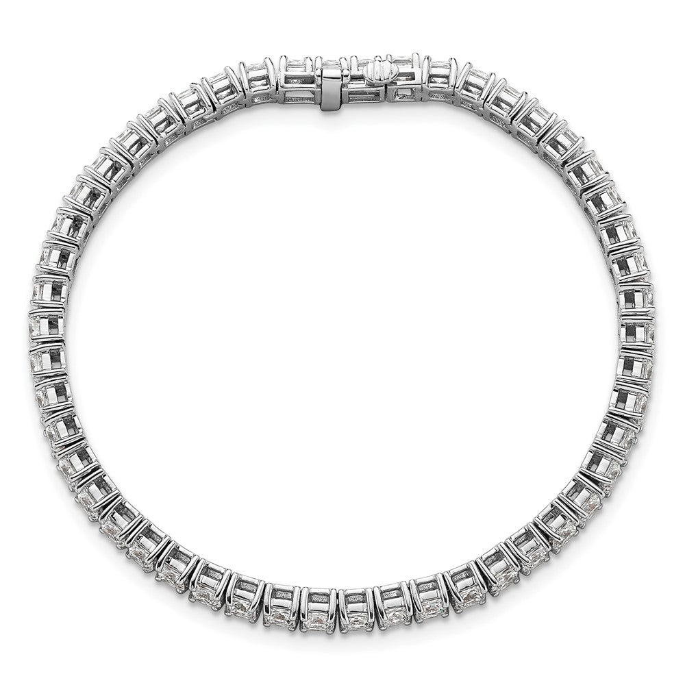 14K White Gold Certified Lab Grown Diamond Vs/Si Fgh Princess Tennis Bracel