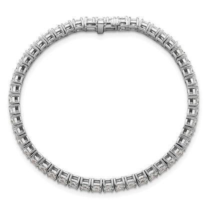 14K White Gold Certified Lab Grown Diamond Vs/Si Fgh Princess Tennis Bracel