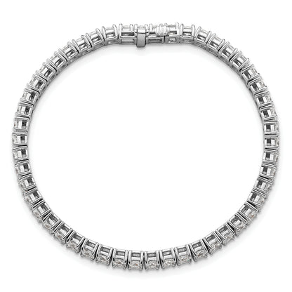 14K White Gold 10 Carat Lab Grown Diamond Vs/Si+ G+ Complete Princess Prong Set Tennis Bracelet