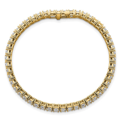 14k Yellow Gold 10 Ct. Lab Grown Diamond VS/SI+ G+ Princess Tennis Bracelet