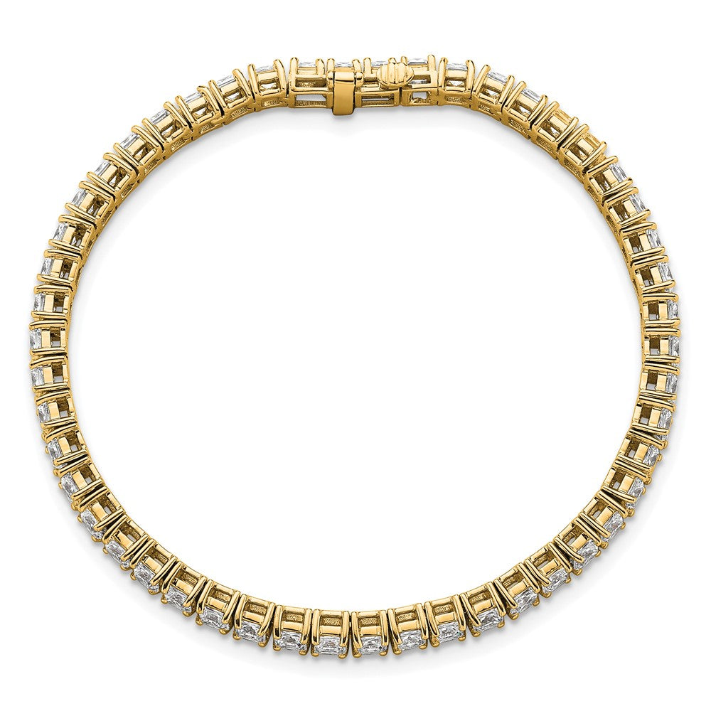 14K Yellow Gold Certified Lab Grown Diamond Vs/Si Fgh Princess Tennis Bracelet
