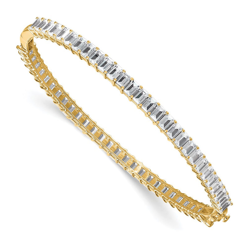 14K Yellow Gold True Origin 6 1/2 Carat Lab Grown Diamond Vs+ F+ 7.5 Inch Bangle
