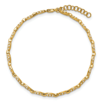 14K Yellow Gold True Origin 1 7/8 Carat Lab Grown Diamond Vs D E F 7 Inch Anchor Link Bracelet With A Extension
