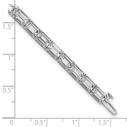 14K White Gold Lab Grown Diamond Vs/Si+ G+ Emerald Tennis Bracelet