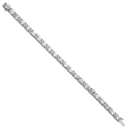 14K White Gold Ctw Vs/Si+ G+ Lab Grown Emerald Diamond Tennis Bracelet
