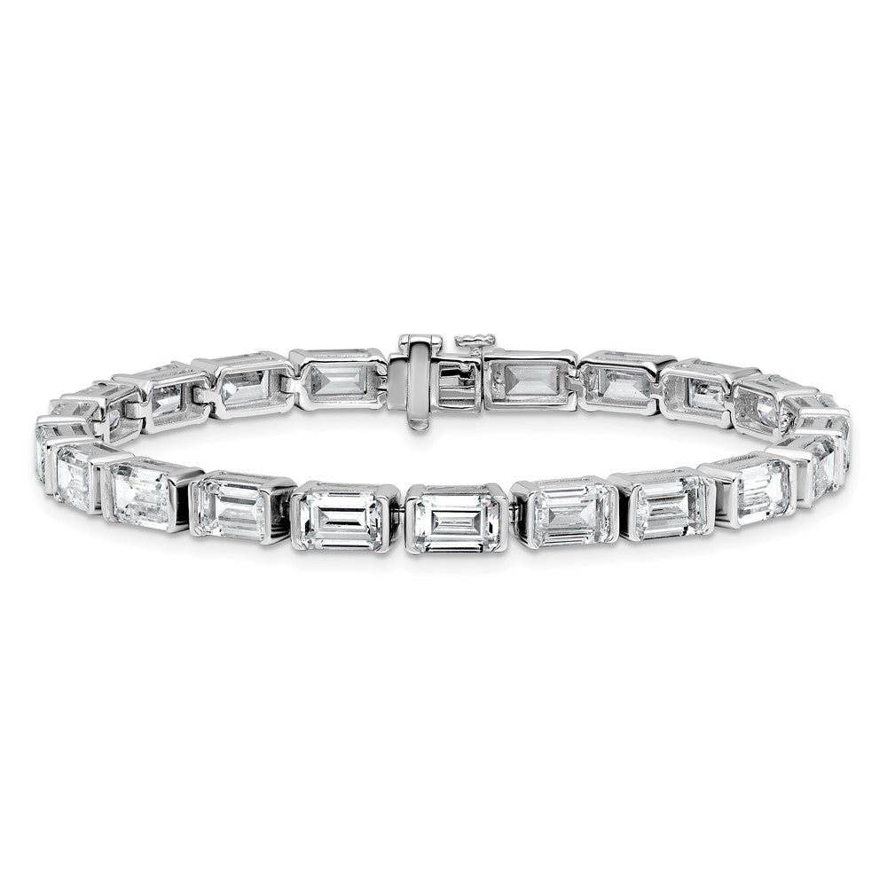 14K White Gold Certified Ctw Vs/Si Fgh Lab Grown Emerald Diamond Tennis Bra
