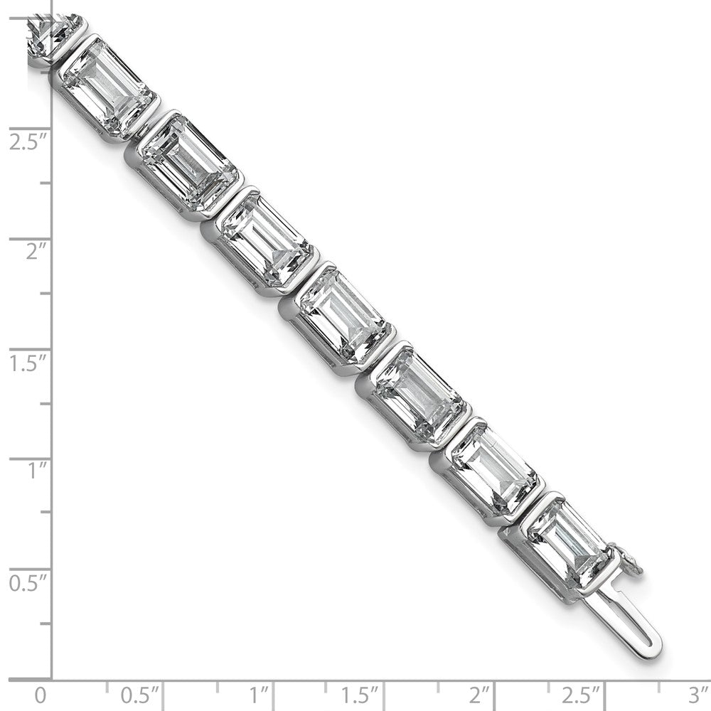 14K White Gold Certified Ctw Vs/Si Fgh Lab Grown Emerald Diamond Tennis Bra