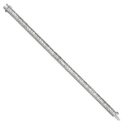 14K White Gold Ctw Vs+ F+ Lab Grown Emerald Diamond Tennis Bracelet