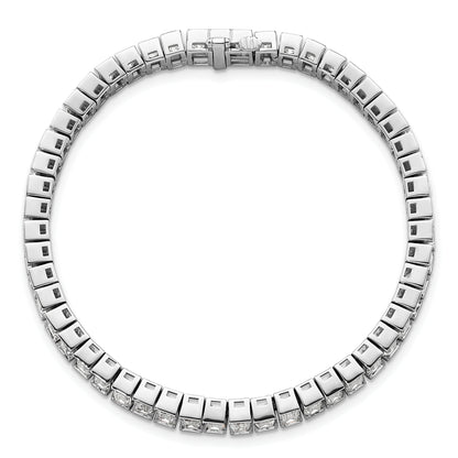 14K White Gold Ctw Vs+ F+ Lab Grown Emerald Diamond Tennis Bracelet