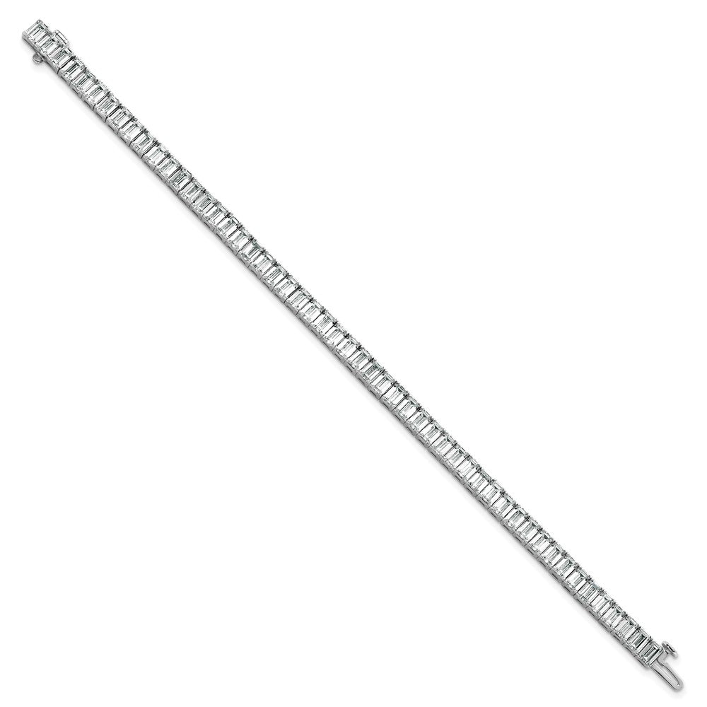 14K White Gold Certified Ctw Vs/Si Fgh Lab Grown Emerald Diamond Tennis Bra
