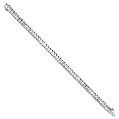 14K White Gold Certified Ctw Vs/Si Fgh Lab Grown Emerald Diamond Tennis Bra