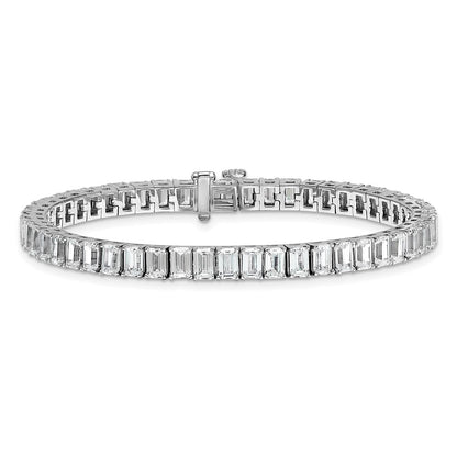 14K White Gold Certified Ctw Vs/Si Fgh Lab Grown Emerald Diamond Tennis Bra