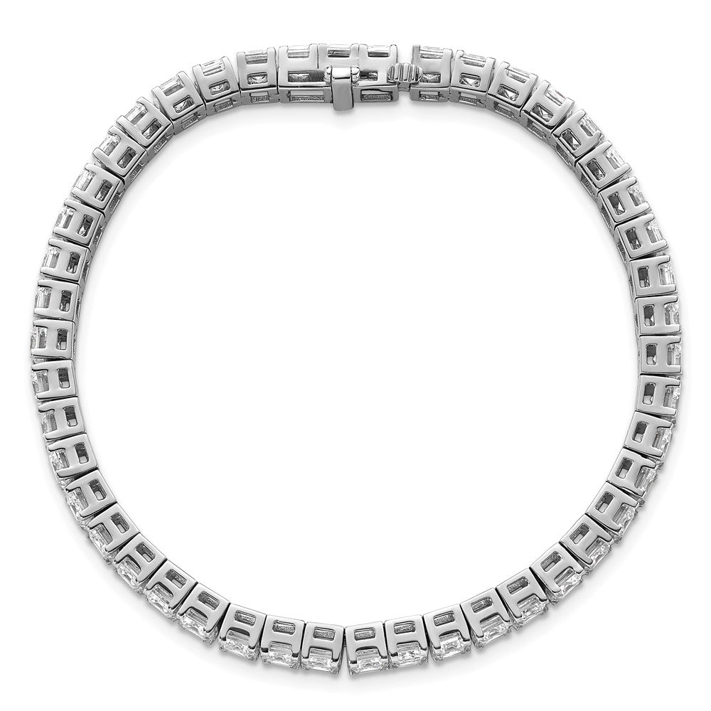 14K White Gold Ctw Vs/Si+ G+ Lab Grown Emerald Diamond Tennis Bracelet
