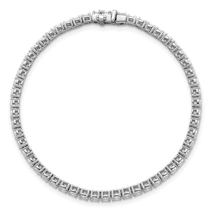 14K White Gold Vs+ F+ Lab Grown Oval Diamond Tennis Bracelet