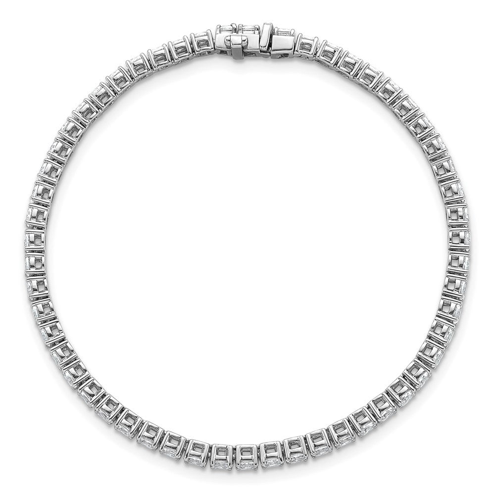 14K White Gold Vs+ F+ Lab Grown Oval Diamond Tennis Bracelet