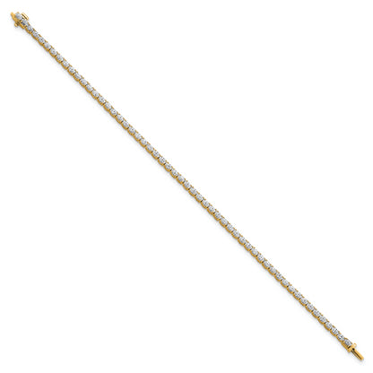 14K Yellow Gold Vs/Si+ G+ Lab Grown Oval Diamond Tennis Bracelet