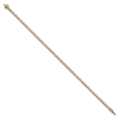 14K Yellow Gold Vs/Si+ G+ Lab Grown Oval Diamond Tennis Bracelet