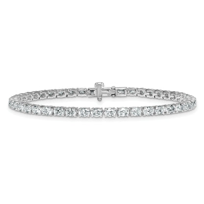 14K White Gold Certified Vs Def Lab Grown Oval Diamond Tennis Bracelet