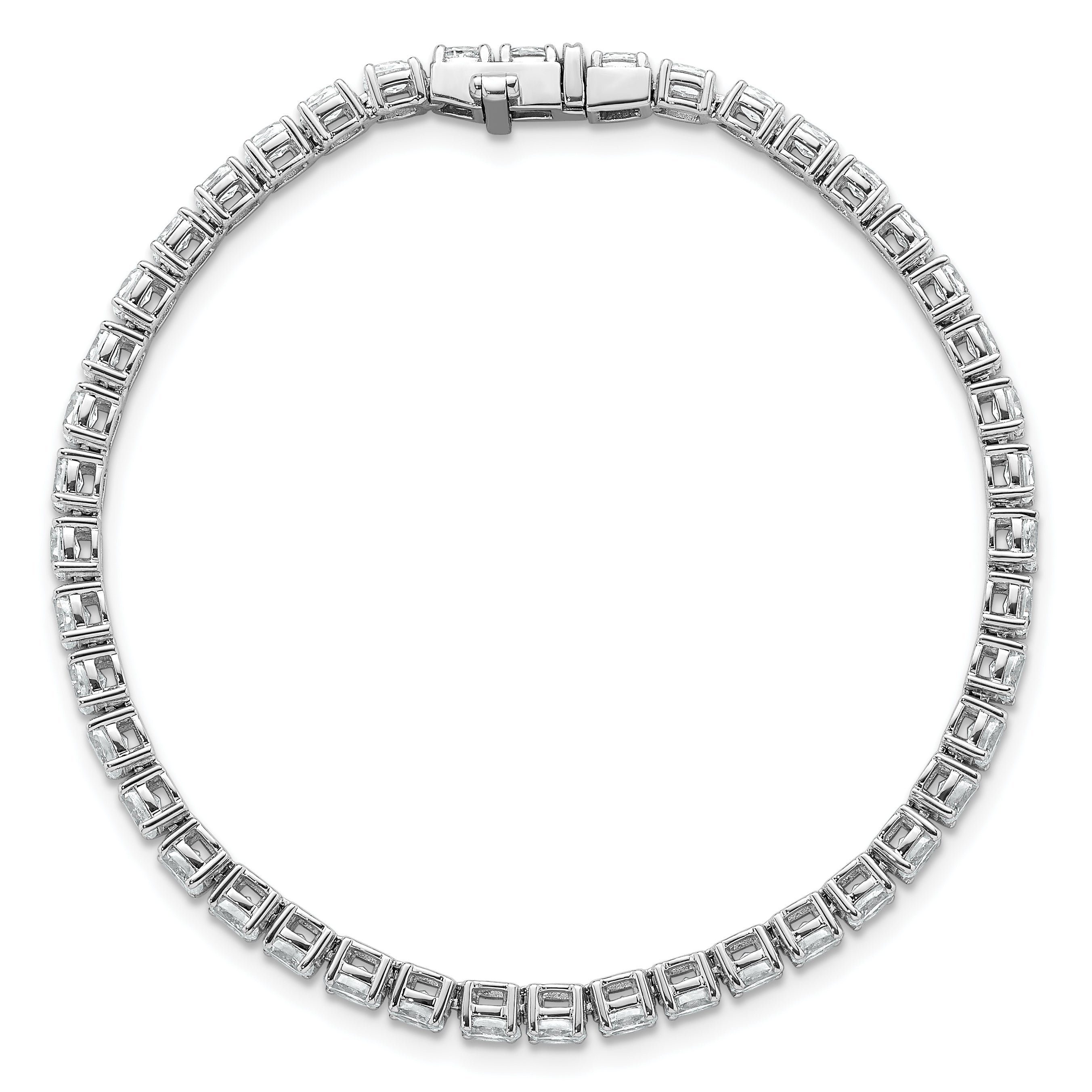 14K White Gold Certified Vs Def Lab Grown Oval Diamond Tennis Bracelet