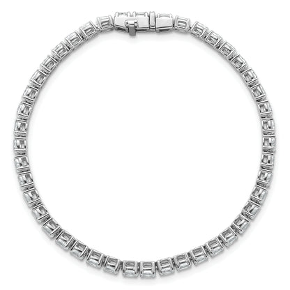 14K White Gold Certified Vs Def Lab Grown Oval Diamond Tennis Bracelet