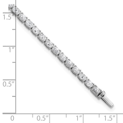 14K White Gold Certified Vs/Si Fgh Lab Grown Oval Diamond Tennis Bracelet