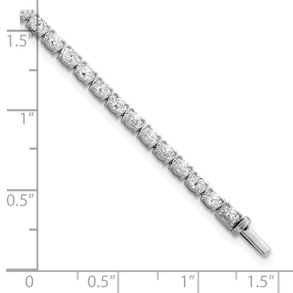 14K White Gold Certified Vs Def Lab Grown Oval Diamond Tennis Bracelet