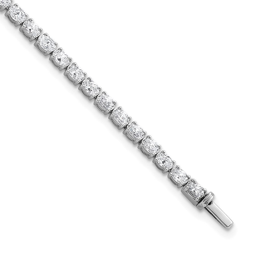 14K White Gold Certified Vs/Si Fgh Lab Grown Oval Diamond Tennis Bracelet
